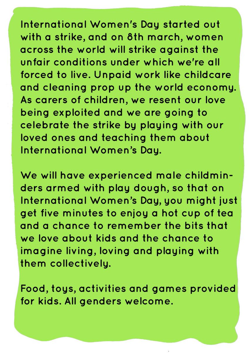 Women_Strike's tweet photo. 📣 London mums &amp; carers — join the #WomenStrike on Friday! 📣

Free #MyMumsOnStrike stay &amp; plays across London:
Deptford https://t.co/Z6Gg2KgE2G
Hackney https://t.co/DOSxTmrN0W
Haringey https://t.co/OnlqewS9xV
Tooting https://t.co/gtogBkheIH
Walthamstow https://t.co/amaLXluwth https://t.co/uNdPZUdsuh