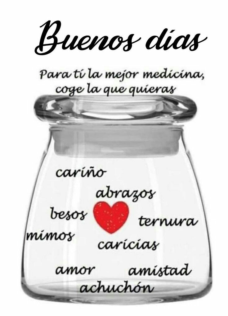 Buenos dias con corazones
