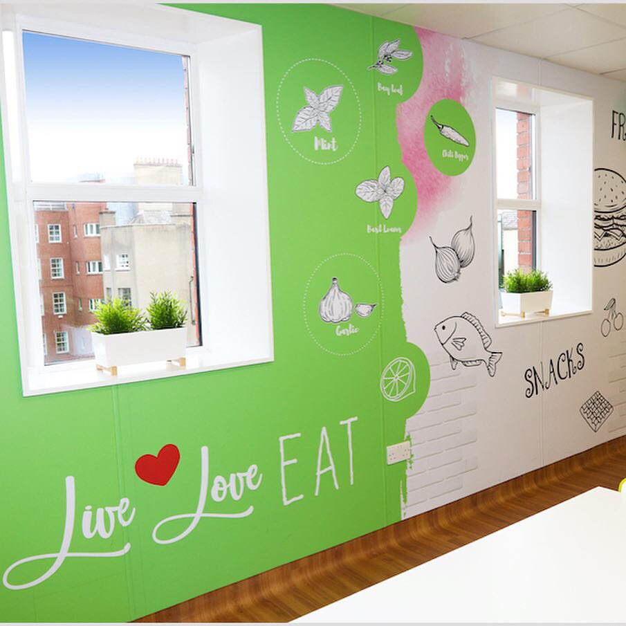 DesignHacketts's tweet image. Designed printed &amp;amp; installed by Hacketts if you have a space that needs some TLC get in touch with our team to talk about how we can uplift your canteen, office, reception or lobby #graphicdesign #print #dublin #image #rt  #interiordesign #business #wallgraphics #design #2019