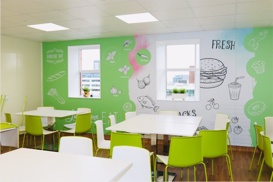 DesignHacketts's tweet image. Designed printed &amp;amp; installed by Hacketts if you have a space that needs some TLC get in touch with our team to talk about how we can uplift your canteen, office, reception or lobby #graphicdesign #print #dublin #image #rt  #interiordesign #business #wallgraphics #design #2019