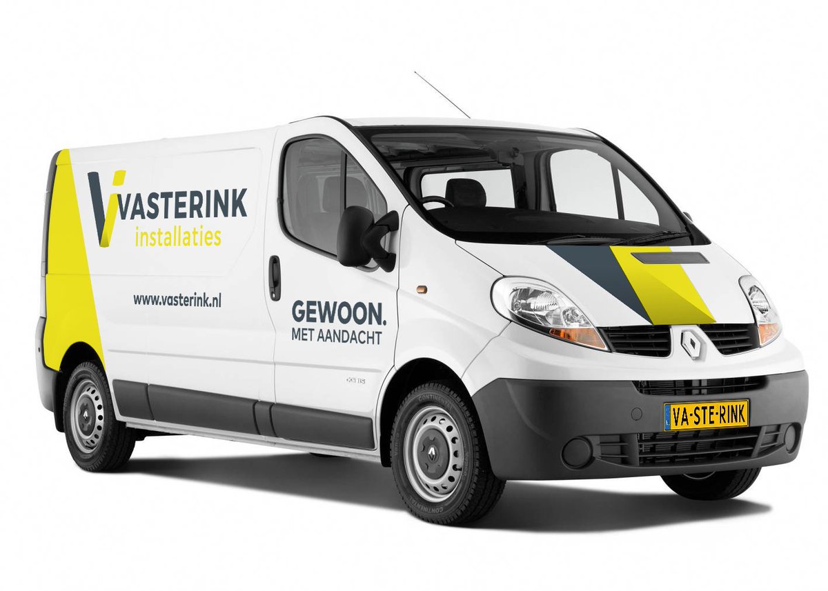 CreaUnit's tweet image. Vasterink Installaties was toe aan een nieuwe propositie, dus wij gingen voor ze aan de slag. Van concept, tot content en creatie. Eén ding is zeker, ze zijn niet te missen onderweg 😉 Bekijk hier de hele workflow: creaunit.com/work/vasterink/ #vasterink #wagenpark #logo #propositie