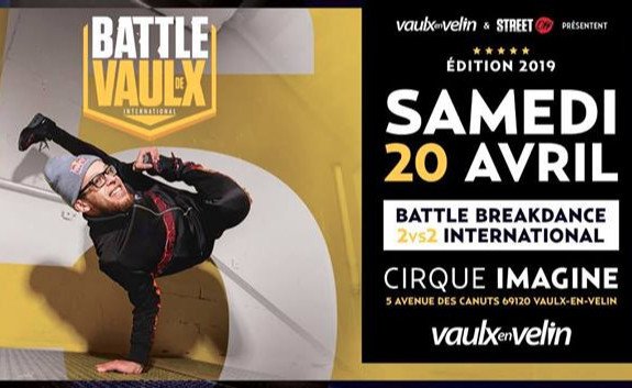 La <a href="/battledevaulx/">Battle De Vaulx</a> revient pour la 5ème année au Cirque !
🌟 Samedi 20 avril, save the date 🌟

#cirqueimagine #cirque #danse  #lyon @vaulxenvelin69