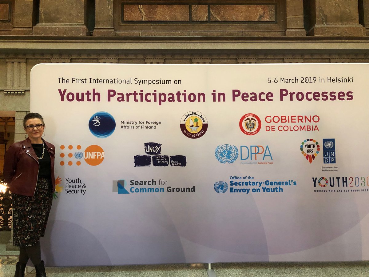 Thank you @fingovernment ⁦<a href="/Ulkoministerio/">MFA Finland 🇫🇮</a>⁩ for hosting first international symposium on Youth Participation in Peace Processes ⁦<a href="/lauralonden/">lauralonden</a>⁩ @unfpa ⁦<a href="/cecilemazza1/">Cecile Mazzacurati</a>⁩ Processes.#youth4peace #youth2030
