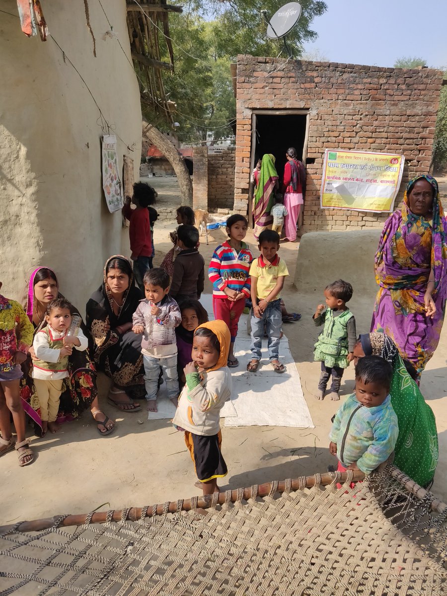 rooshbed's tweet photo. Children and parents come out to the local #Angawadi center at Dhaniyalpur village in Varanasi during Village health, sanitation and nutrition day just two days before the one year anniversary of #PoshanAbhiyaan.  @MinistryWCD @tini_tatatrusts @tatatrusts @IcdsVaranasi https://t.co/eyUik9k8F9