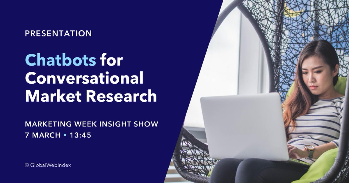 gwidotcom's tweet photo. We'll be on stage at Marketing Week's #InsightShow, speaking about how we're rethinking #surveys and improving #data collection through #chatbot tech. Not one to miss! https://t.co/uwieJp6may (@InsightShow) https://t.co/zHzrVrYF8v