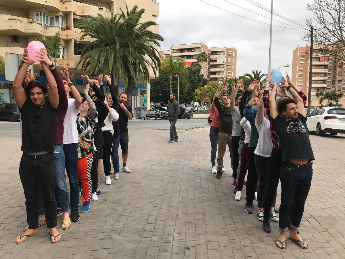 PROJUVEN's tweet photo. 📣 As always participants had fun thanks of the different energizers, #outdoor nonformal activities and our #local campaign in #Torremolinos where they had the task to raise awareness in the #community on Islamophobia! 
#ErasmusPlus #trainingcourse #youth #youthwork @InjuveSpain https://t.co/NSltMG9vdm