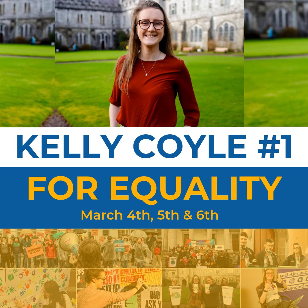 kel4equality's tweet photo. The polls are opening again shortly and will close today at 5pm. Make sure to get out and use your vote to elect an SU executive that represents you! While you’re at it, vote Kelly for Equality! #UCCVotes https://t.co/drBhgYg5mf