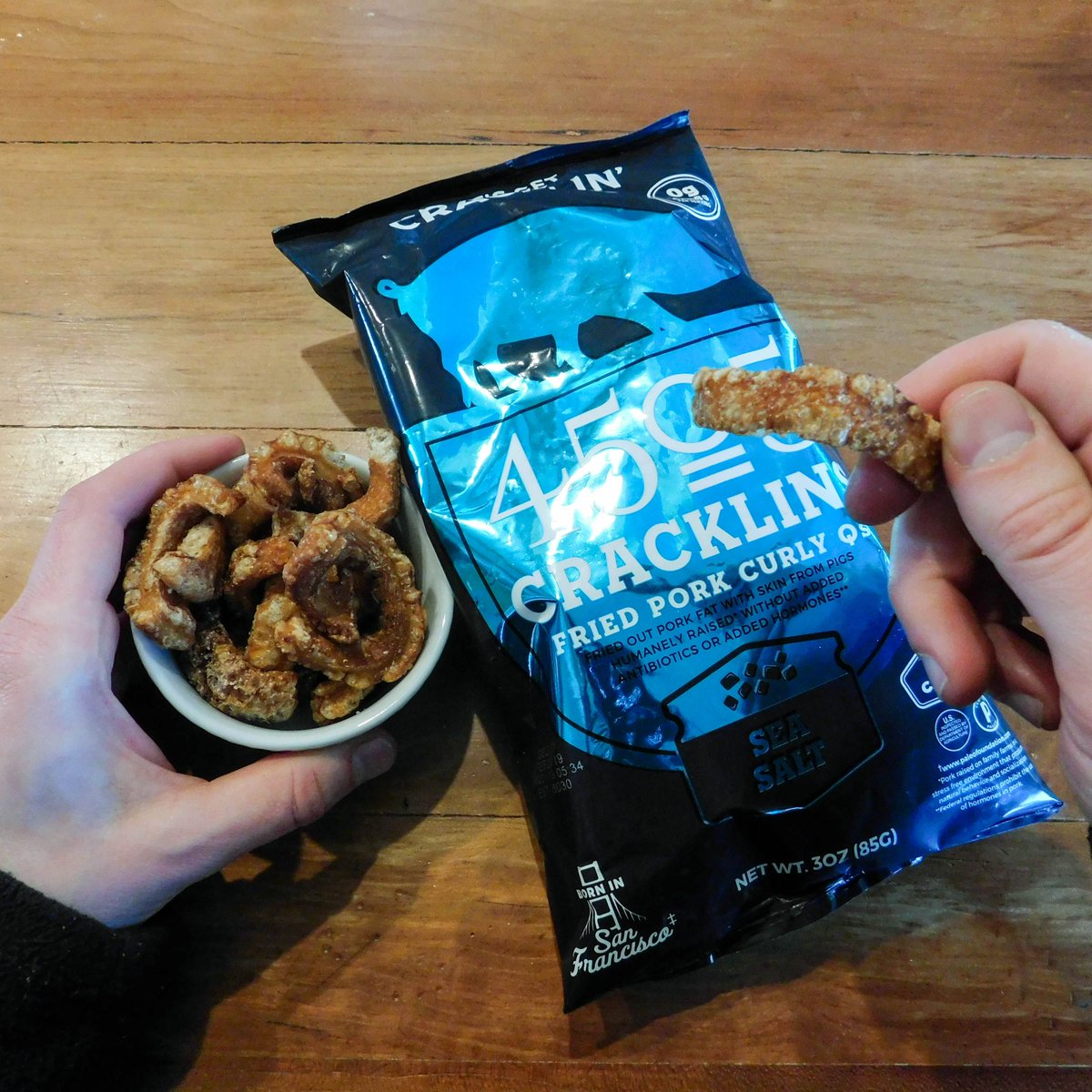 shopaip's tweet photo. Pork Cracklins by 4505 @4505_Meats are packed with with protein, flavor and a whole lot of crunch! https://t.co/r7CqVTzo4q
.
.
#ShopAIP #keto #4505cracklins #4505chicharrones #chicharrones #PaleoAIP #Paleo #PaleoAutoimmune #AutoImmuneProtocol #AIPFood #AutoimmunePaleo #AIP https://t.co/Ybm0apJ2xN