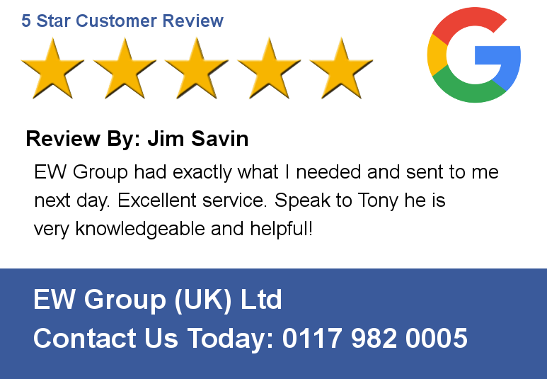 Review By: Jim Savin EW Group had exactly what I needed and sent to me next day.  Excellent service.  Speak to Tony