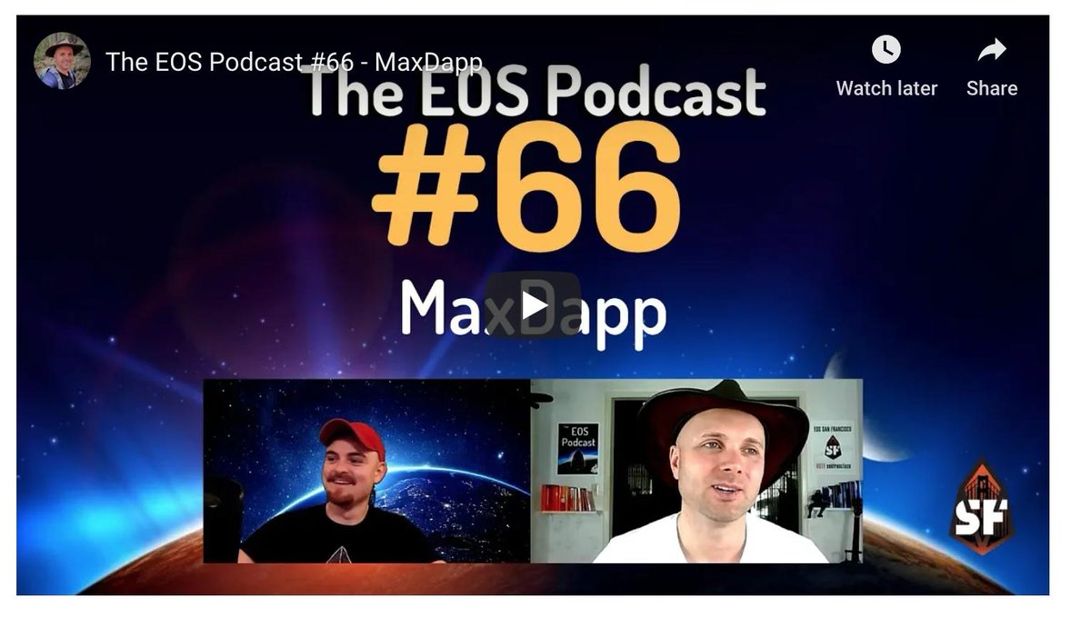 We are so lucky to have EOS community members like these two pumping out loads of quality video/audio content for us all to absorb! Thank you <a href="/MaxDapp/">Max Dapp 🚀</a> <a href="/HappyMoneyMan1/">Brandon</a> theeoswriter.io/the-feed/2019/… <a href="/BrendanBlumer/">Brendan Blumer</a> <a href="/bytemaster7/">Daniel Larimer</a> @block_one_ <a href="/brockpierce/">Brock Pierce</a> #eos #eosio #blockchain #crypto