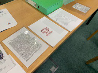 UEAArchives's tweet photo. Students of @uealdc's publishing MA module students visisted #sarataylor #dorislessing #richardbeard #andrewcowan #markcocker archives. 'Marvellous behind the scenes insight into author/publisher relationships.' 'Fascinating selection of letters showing publishing process.' https://t.co/diX3ML9YrJ