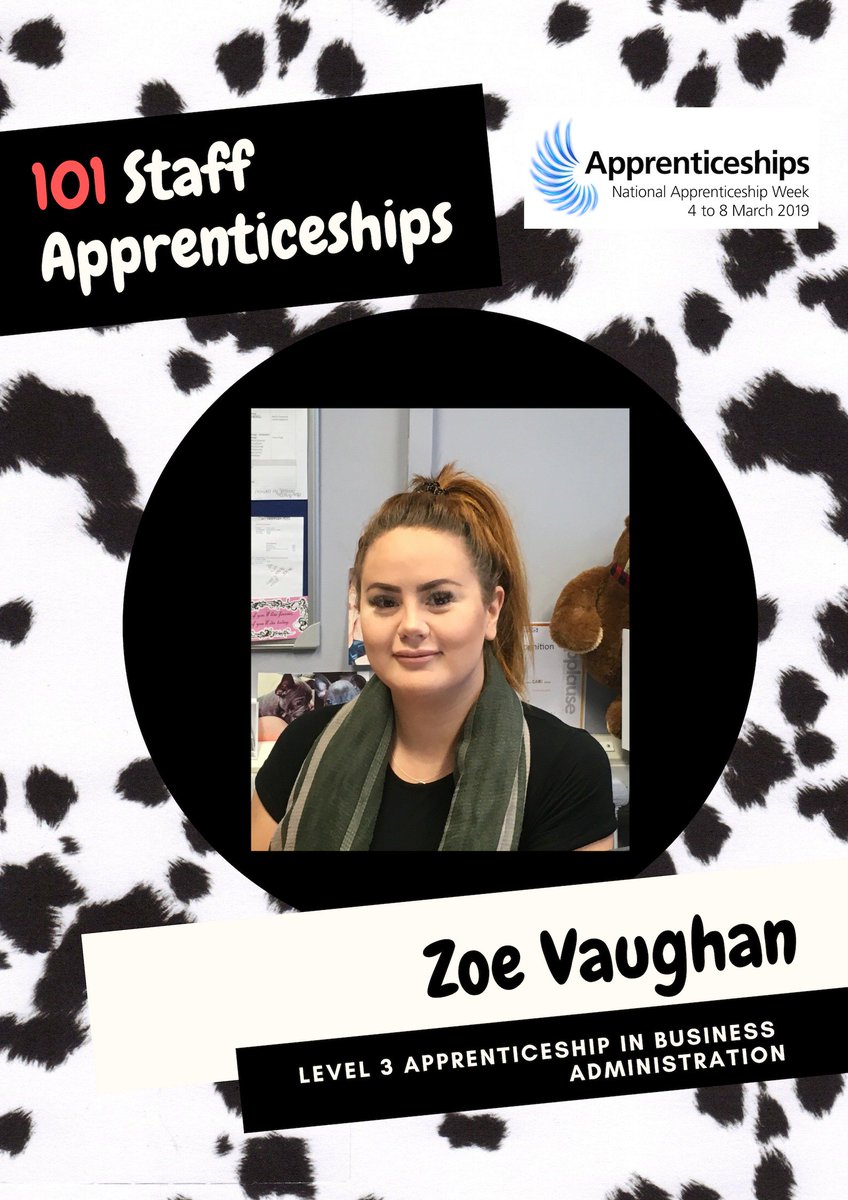We have reached 101 members of staff undertaking apprenticeships! Today we are featuring Zoe! Zoe works as an admin assistant in our Comms team and is undertaking a L3 Business admin apprenticeship! #NAW2019 
<a href="/royalhospital/">Chesterfield Royal Hospital NHS FT</a> <a href="/V15STS/">ST-S</a> @zoevaughanx @ZoeLintinCRH
