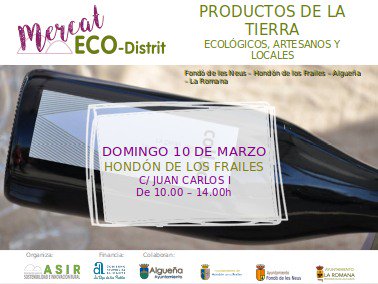 Aquest diumenge el mercat Eco-*Distrit estarà a l'el Fondó dels Frares, t'esperem!