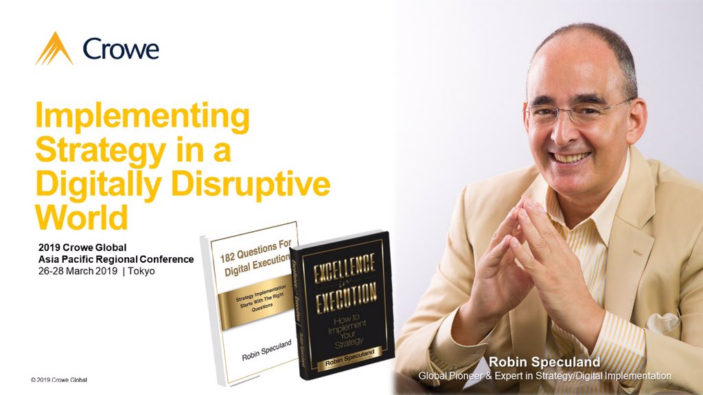 YuenLokMokCrowe's tweet image. Exactly 3wks away! Come and hear #strategy Guru @RobinSpeculand share #StrategyImplementation techniques at the @CroweGlobal Regional Conference taking place at #HappoEn in #Tokyo on 27March! #Crowe2019APRC #WeAreCrowe