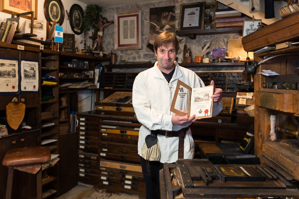 bledcastle's tweet photo. Have you tried an old-fashioned printing? On the reconstructed Gutenberg's wooden printing press at Bled castle, you can test yourself in "black" art.
#bledcastle #printingworks https://t.co/zixFMh0Yyz
