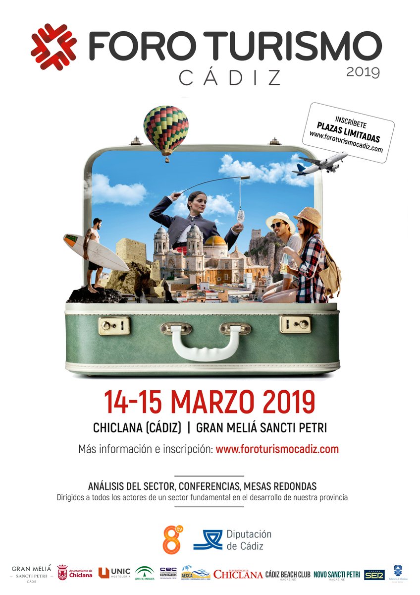 III Foro Turismo Cádiz. Inscríbete ya en foroturismocadiz.com/inscripciones/ #foroturismocadiz #Cádiz #Turismo
