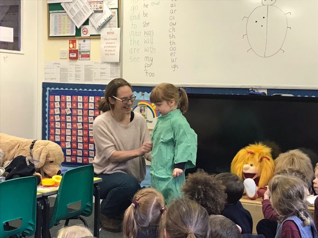 winterfoldhs's tweet photo. Reception pupils thoroughly enjoyed their vet talk yesterday, especially meeting Ellie the dog. Many thanks to Mrs S for devoting her time to speak to the children.
#WHSReception https://t.co/pprSFfp9YY