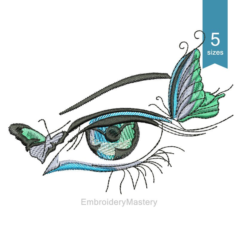 Female eye machine embroidery design. Woman design. Butterfly embroidery. Fashion design. Butterfly woman Female beauty. Instant download etsy.me/2Xj3pNa #supplies #quilting #femaleeye #machineembroidery #design #womandesign #butterflyembroidery #fashiondesign