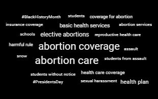 voxgov's tweet photo. Abortion debate dominating the key words over the last day in US government sources. https://t.co/Go6FqKdua3