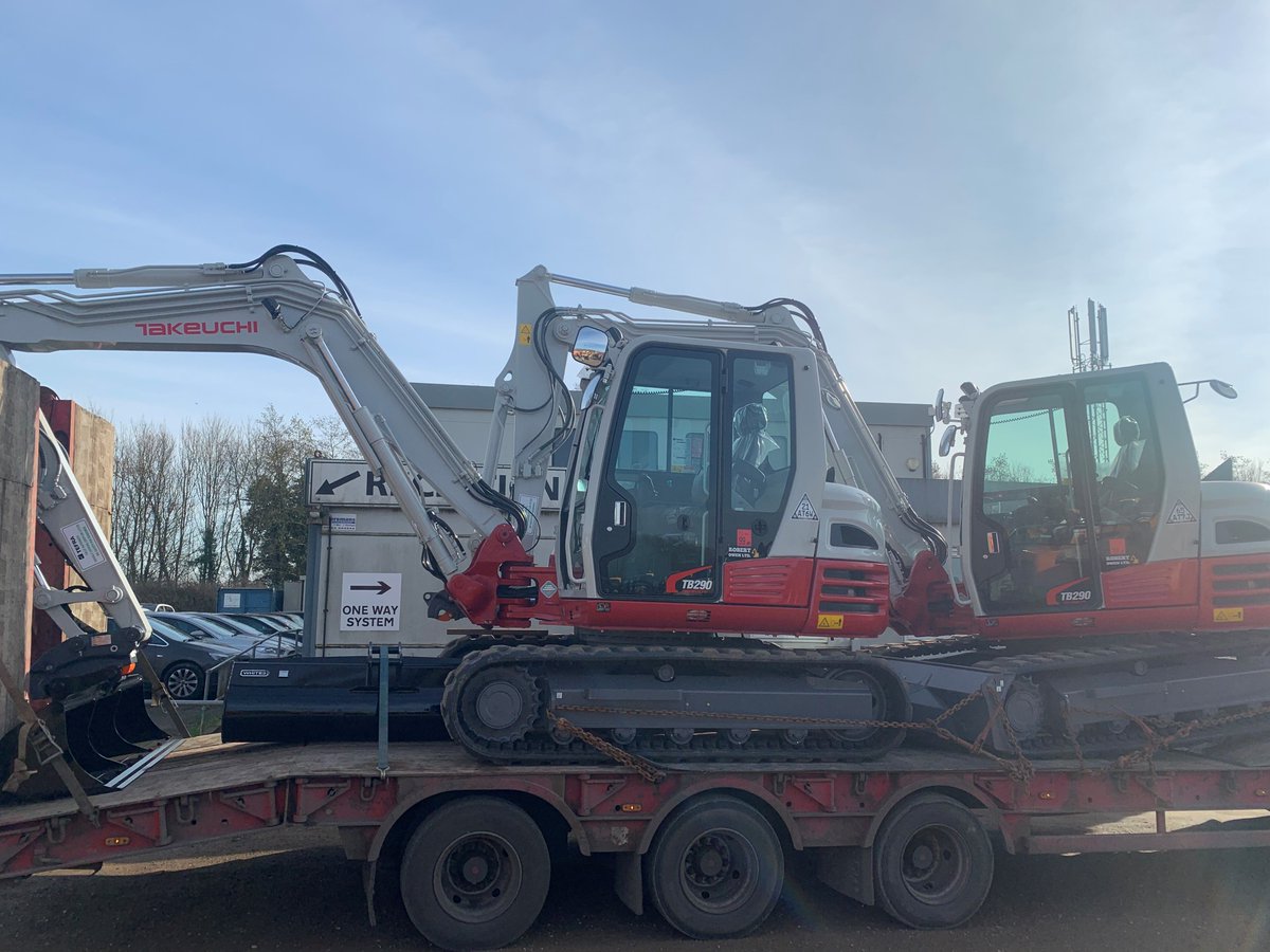 Mervyn Lambert Plant (@mervynlambert) on Twitter photo Two more!! Some <a href="/Takeuchiuk/">TakeuchiUK</a> TB290s arriving at the yard today - totalling 6 new excavators on the fleet this week - plus 2 new dumpers, a roller and various small tools. Two more!! Some <a href="/Takeuchiuk/">TakeuchiUK</a> TB290s arriving at the yard today - totalling 6 new excavators on the fleet this week - plus 2 new dumpers, a roller and various small tools.