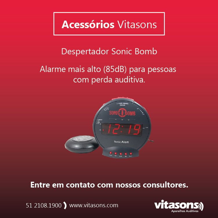 Vitasonsbr's tweet photo. O Despertador Sonic Bomb é um acessório perfeito para pessoas com perda auditiva. Ele acompanha almofada vibradora, tem função soneca e alarme programável.
Mais informações no site: https://t.co/PXLOlqwJlr
#ProdutosVitasons #Vitasons #AparelhosAuditivos #Acessórios #Despertador https://t.co/oYO72R3ERM