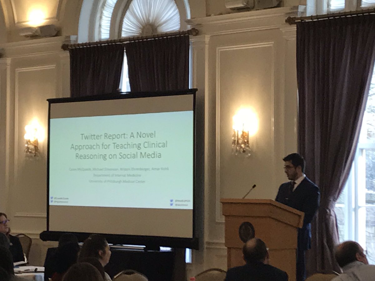 PittIMChiefs's tweet image. Overheard at the GME leadership conference: “On Twitter, you post tweets”. Congrats to Michael Simonson and Casey McQuade for their oral presentations on social media in medical education! #onetwopunch #twittertagteam @MedEdPGH @PittIMPD @akohlimd @mgsimonson1 @CaseMcQuade