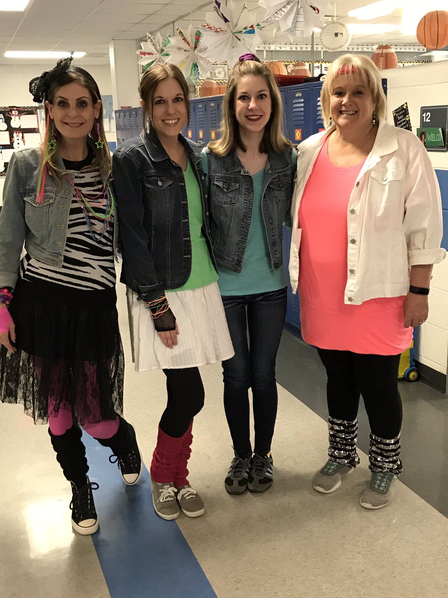 Mrs_Schocker's tweet image. The Coolidge First Grade team is ready for 80’s day!! #MathMonth