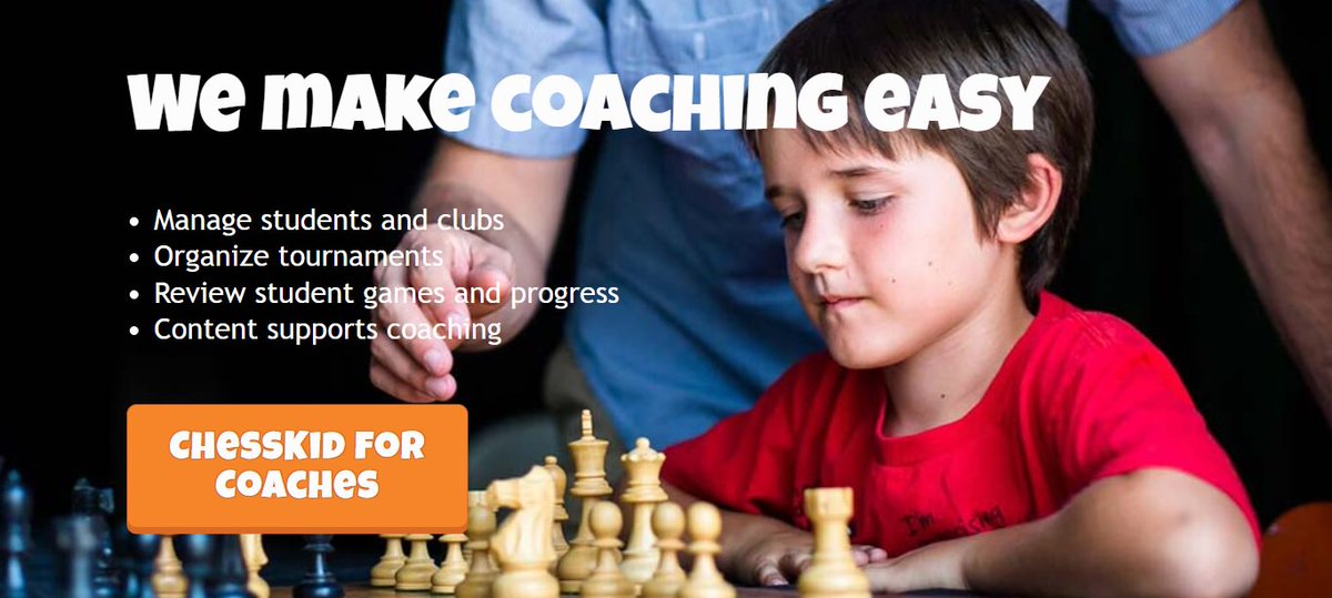 ChessKidcom's tweet image. Are you a chess coach? ChessKid is a great way to keep your students engaged between classes, easy to track their progress, and have ready made lessons and assignments to help them improve! 🙂
#chess #chesslesson #chesscoach