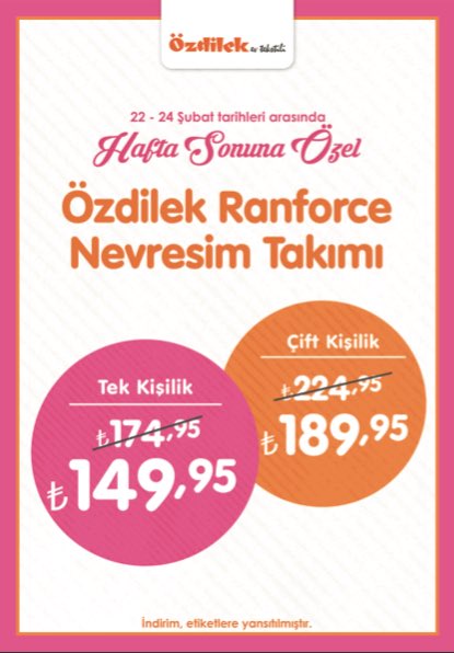 Özdilek’te bu haftasonuna özel indirimler sizi bekliyor.🥳
İndirimden faydalanmak için hafta sonu planlarınıza Bamboo AVM’yi eklemeyi unutmayın. 
•
•
#ranforce #nevresim #takım #özdilek #ozdilekevtekstili #bamboo #avm #indirim #kampanya #evtekstili #nazilli #haftasonu