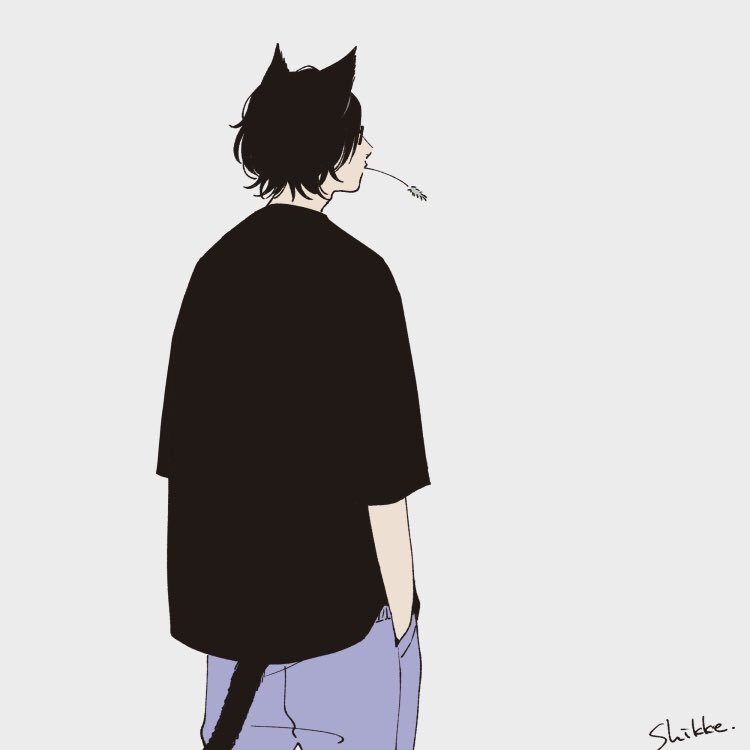 1boy animal ears cat boy male focus solo cat ears cat tail  illustration images