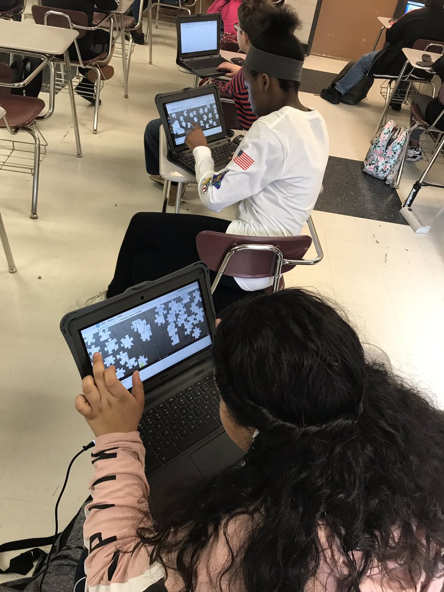 JenniferLoSo's tweet photo. Ss cracking the code of geometry with a digital breakout in Mrs. DeLong’s class.  #squiresquad @ashleydelong12 @dstrickl1 @cpmiddle https://t.co/Z691ByBPxs