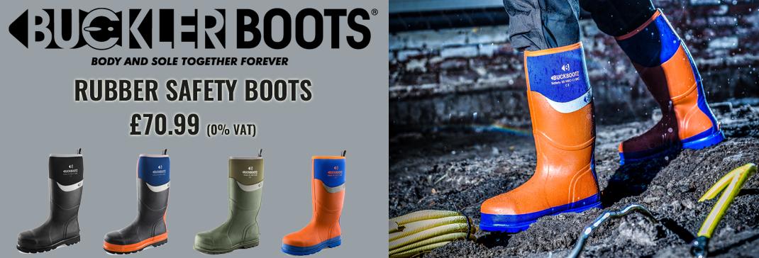 Buckler Buckbootz Safety Wellington Boots - Now available - £70.99 (0% VAT) - mtmc.co.uk/Workwear--Safe…

   Buckler BBZ6000BK S5 HRO WRU CI SRC Buckbootz Safety Wellington Boot