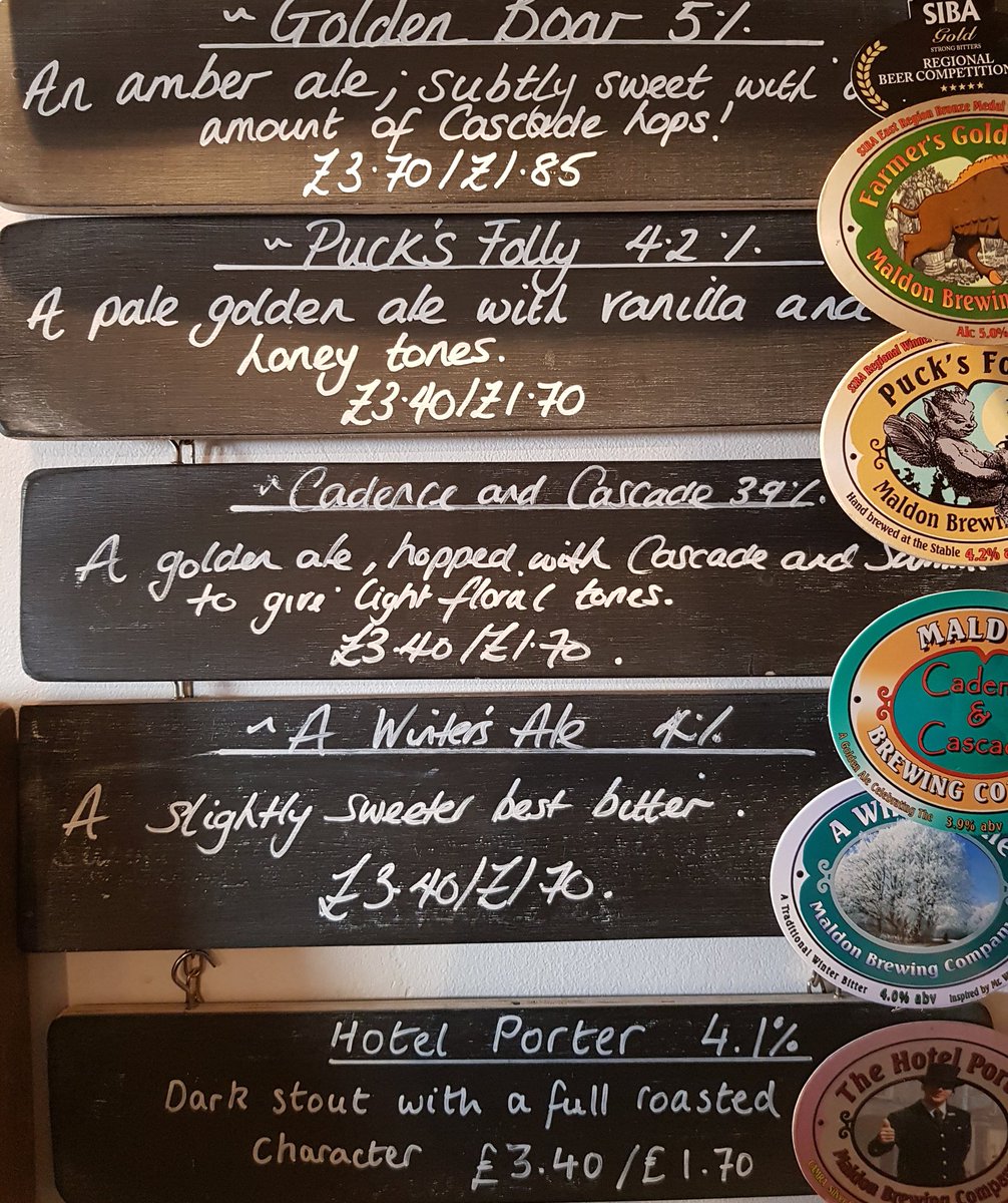 It's Five Beer Friday! Here's the #beerboard. Come on down for a pint in #Maldon's smallest pub! #craftbeer #Beer #realale #micropub