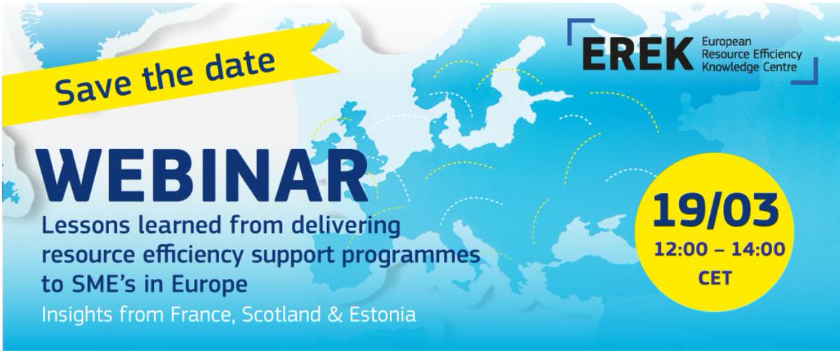 PaulaEskola's tweet photo. You are designing #SupportProgrammes to help #SMEs being more resource efficient 📄? You want to know what other organisations are doing on the matter ? Register for the #EREK free #webinar !! 💻https://t.co/4QAIVQjP4v #ResourceEfficiency https://t.co/giOrD2fRyB