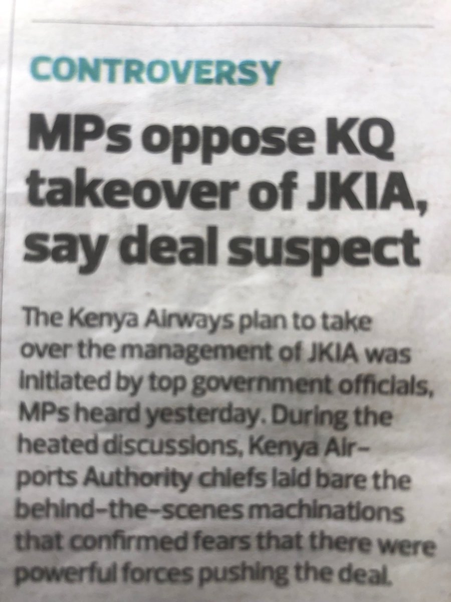 honkabogo's tweet photo. Why should KQ take over JKIA? If it’s record is anything to go by you can rest assured it’ll collapse. Where in the world has a national airline managed an airport?? Wacheni kutufanya mafala! https://t.co/Wzw4Z25ULt