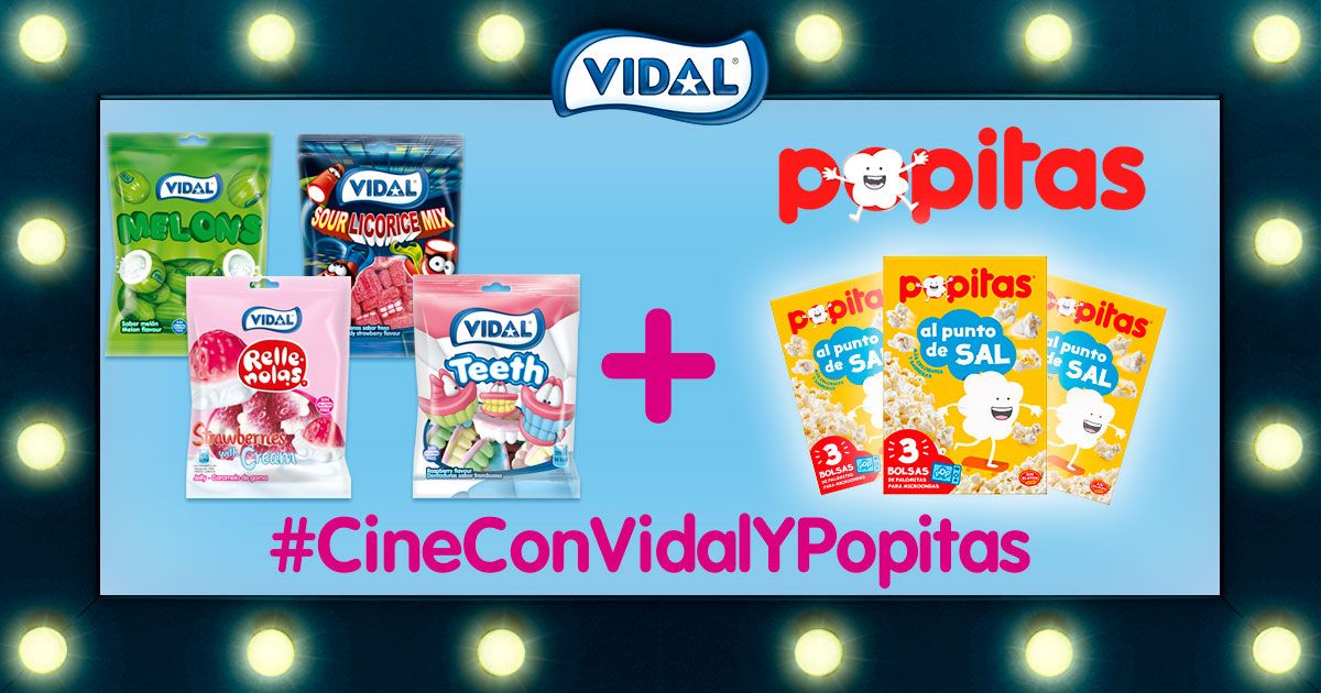 Vidal_Golosinas's tweet photo. ⭐️ SORTEO ⭐️ 
¡Ponemos en juego 1 pack de golosinas y @popitas!
- Seguirnos a nosotros y a @popitas 
- RT 
- Decirnos qué película verías con el hashtag #CineConVidalYPopitas
*El sorteo está activo en territorio español hasta el 23/02/2019 a las 23:59 (hora peninsular) https://t.co/inM9XaT7WX