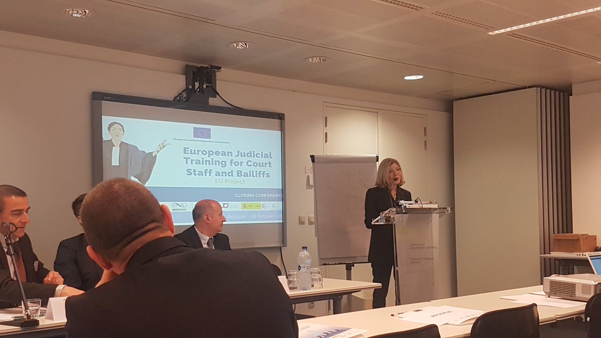 The CEHJ is present in Brussels for the closing conference of the EU co-funded project 'European Judicial Training for Court Staff and Bailiffs 2'.