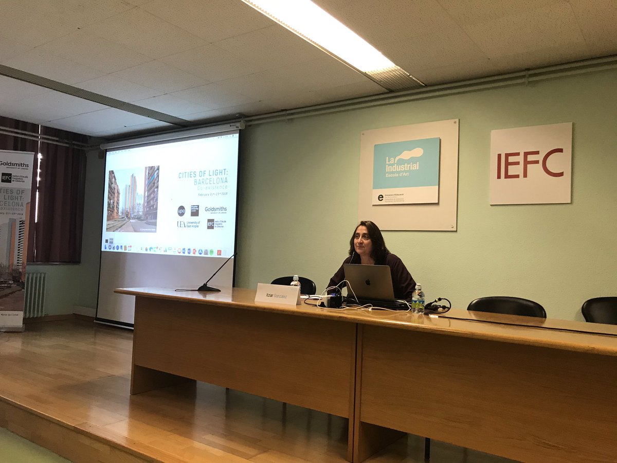 lakukstudio's tweet photo. #CitiesofLightBarcelona has started with introductions from Eduard Bertran from @IEFC_fotografia Paul Halliday from @the_u_p_a @7paulhalliday7 and starting with keynote Itziar González @itziarGonzlezVi. Lots more ahead! https://t.co/GtxWM1QfaC