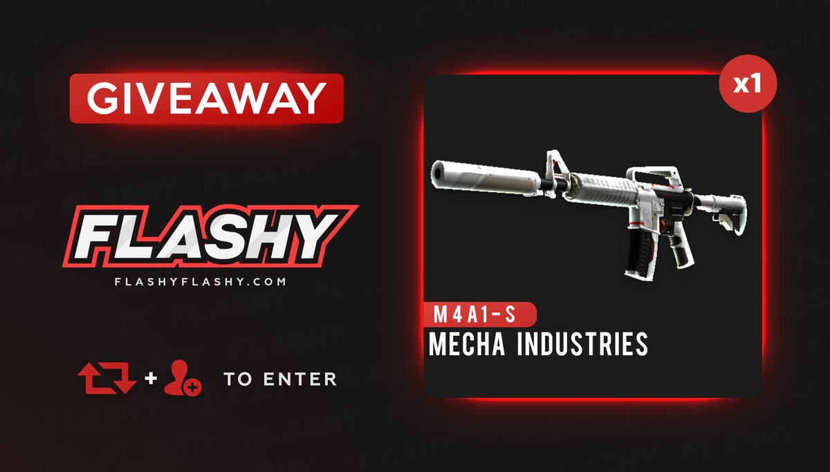 flashyflashycom's tweet photo. 🔥 24H GIVEAWAY !!! 🏆 M4A1-S | Mecha Industries !

To win:
🔻 Visit to support us: https://t.co/EmdZFb7zLx
🔻 Visit for more raffles: https://t.co/B9734CUg7G
🔻 Retweet
🔻 Follow us
🔻 Turn on twitter notifications

#flashyflashy #giveaway #csgoskins #CSGOGiveaway https://t.co/4oh4rfKHMJ