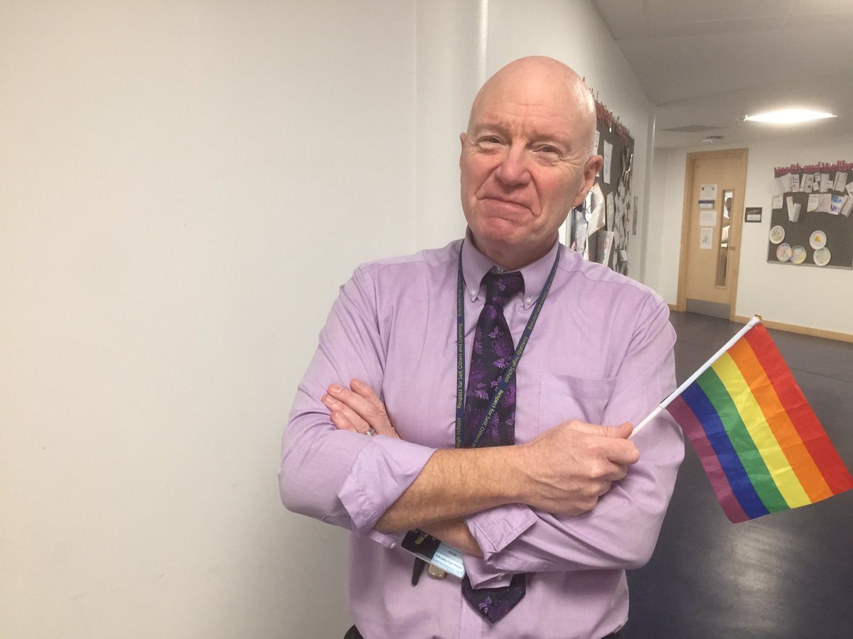KHS_LGBT's tweet photo. Some more #purplefriday shots including Mr. Allan and @gillianwood2018! #legendsoflgbt #Purplemap https://t.co/8he3dNRciL