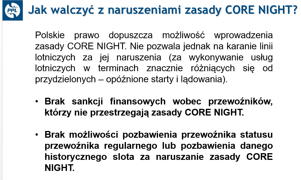 ChopinAirport's tweet photo. (2/2) #PPL wystąpił do Prezesa @ULC_GOV_PL z wnioskiem, aby przy najbliższych zmianach legislacyjnych wprowadzić skuteczny system egzekwowania zasady #CoreNight.
Nie możemy być w pełni skuteczni nie mając pełnych możliwości prawnych – podsumowuje #PrezesPPL #Mariusz #Szpikowski https://t.co/hUa8bb1qRX