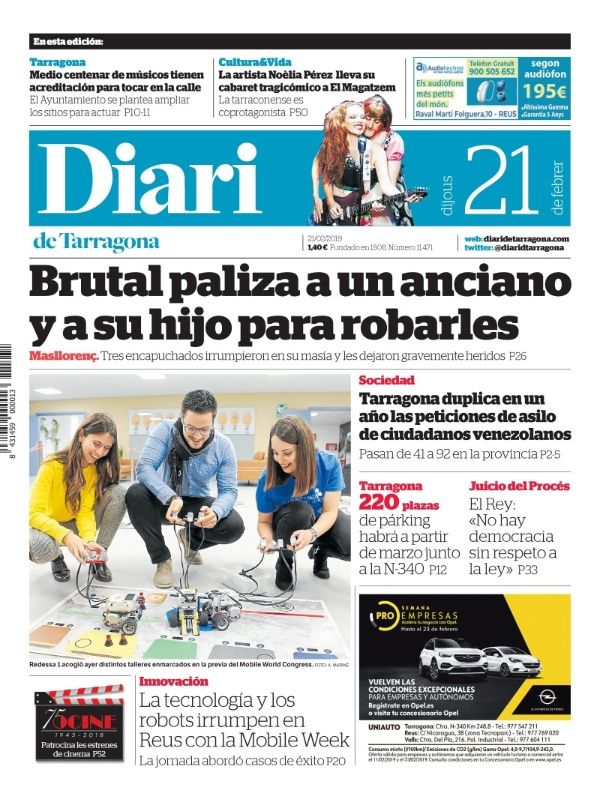 DynamindMD's tweet image. Molt contents de participar en la iniciativa de #MobileWeekReus, que es va dur a terme ahir a @RedessaReus. Els tallers van ser tot un èxit i vam poder aportar el nostre granet de sorra en una jornada on la tecnologia era el punt de mira, i més encara per sortir en portada!" 😉