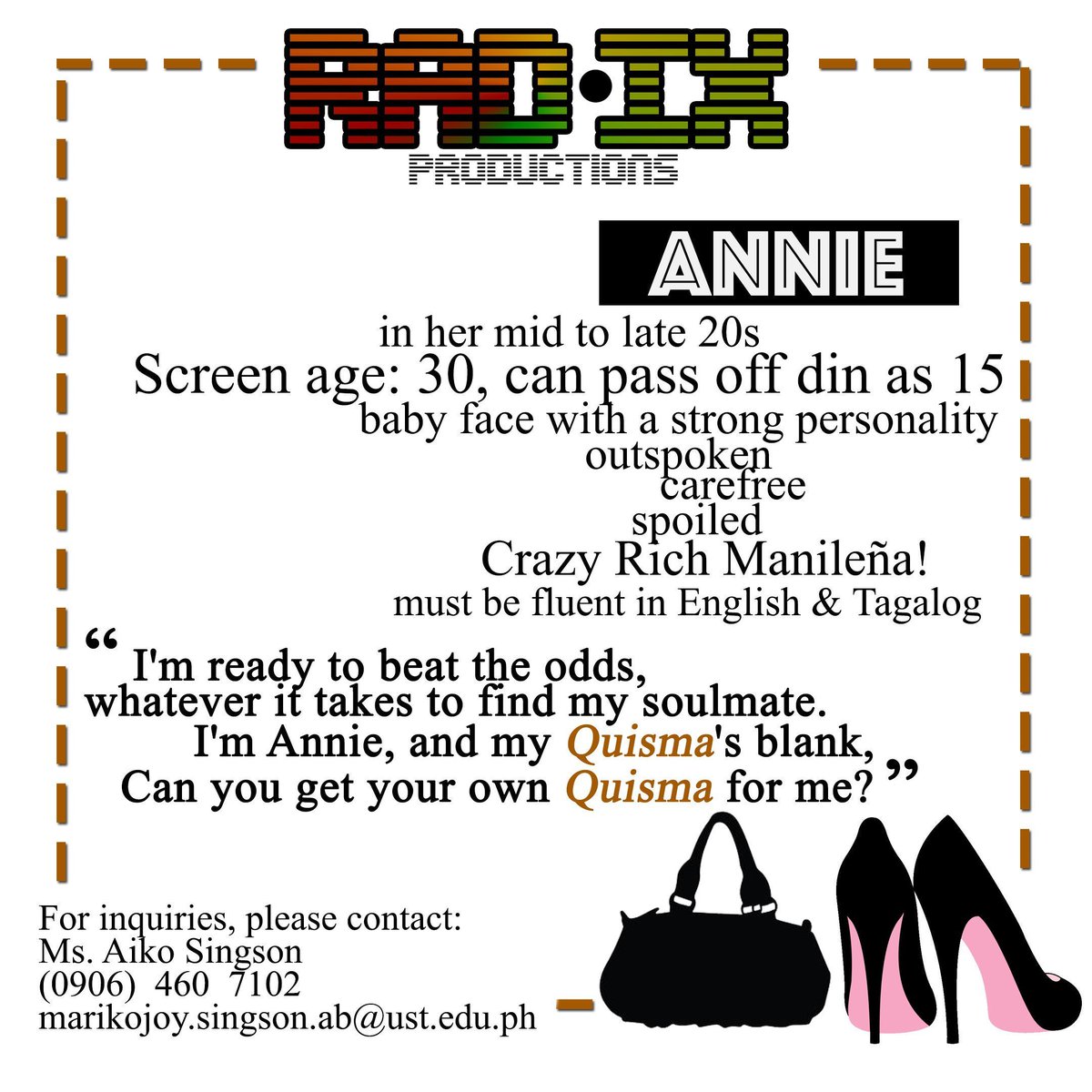 ana_dul_cet's tweet photo. #CastingCall @RADIXProd

We're looking for male and female actors to be part of our student short film. Tf, food, and transpo will be provided. 😊 

#CastingCallPH #AuditionPH #LANYINMNL2019DAY2 #ALDUBxADNHuwagSusuko #LakersWin https://t.co/HWBmIheDSN