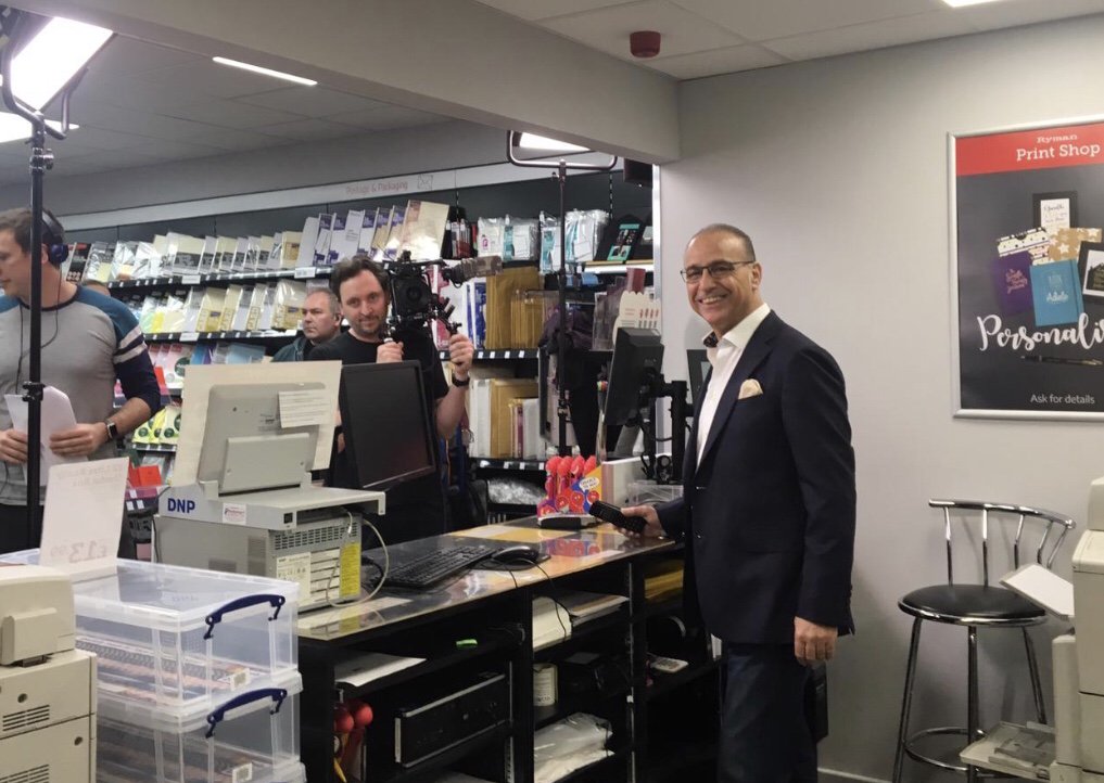 TheoPaphitis's tweet photo. We've been filming a moment for @comicrelief this week - you'll have to tune in to the BBC on 15th March to find out what it is ! #RedNoseDay #comicrelief https://t.co/zcdzQWmLQ1