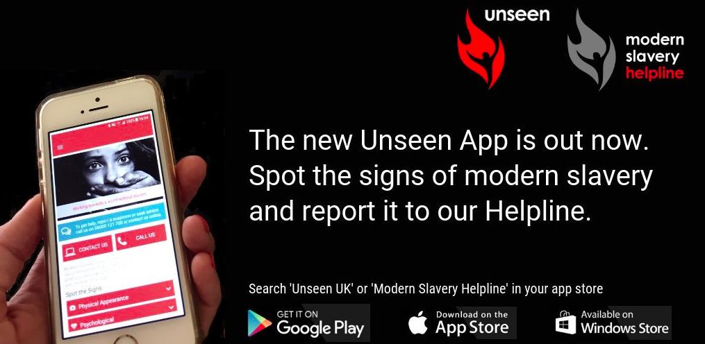 Modern slavery takes many forms and isn't always easy to spot.
You can help us fight #ModernSlavery by downloading the #UnseenApp created by @UnseenOrg 
The app makes recognising modern slavery and reporting it to <a href="/MSHelpline/">Modern Slavery & Exploitation Helpline</a> easier than ever before.