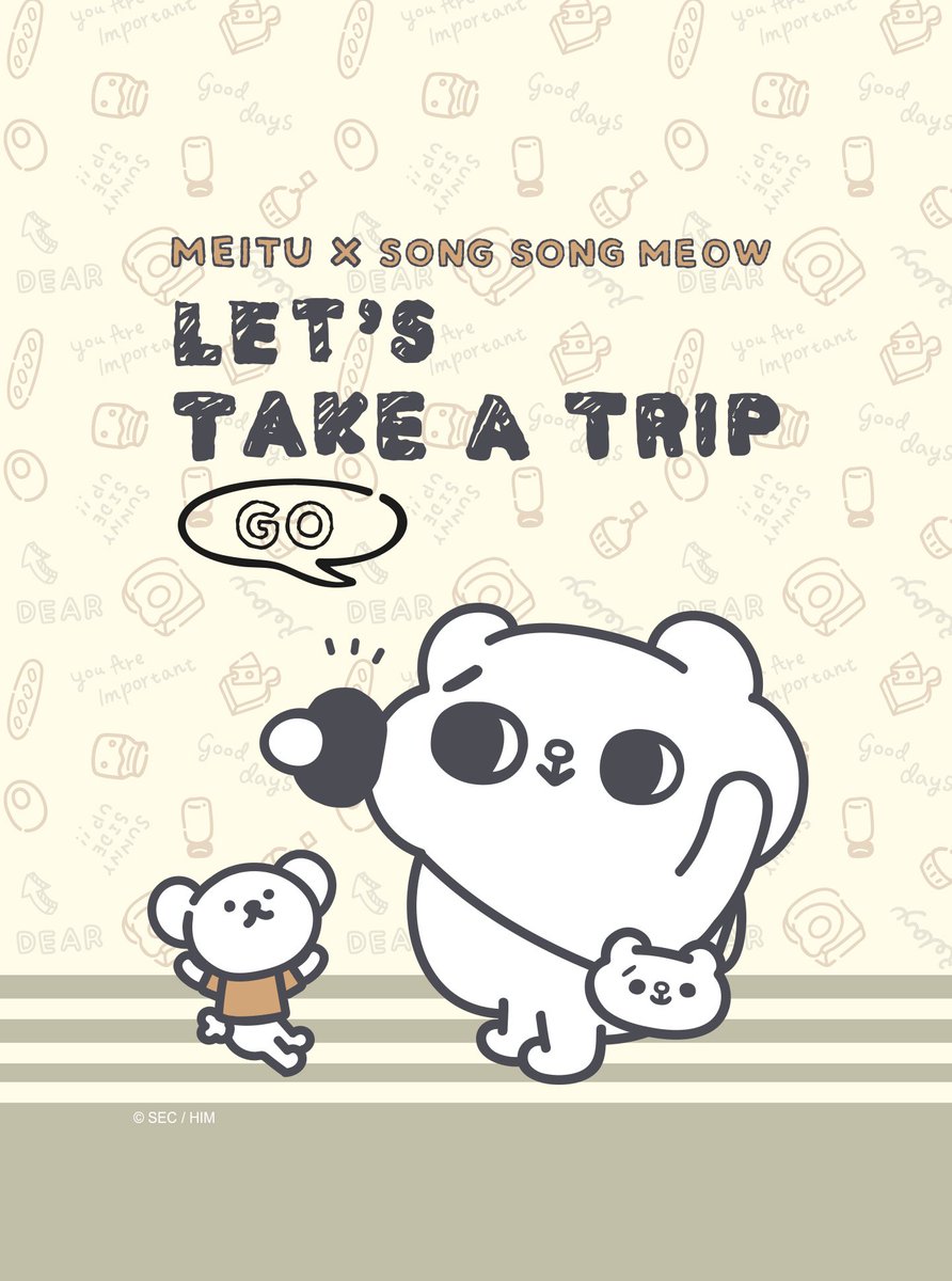 MeituTh's tweet photo. Meitu app x ร่วมมือกับศิลปิน SONG SONG MEOWจากไต้หวัน พาคุณไปท่องเที่ยว!
ดาวน์โหลด Meitu app > https://t.co/UYivMt99Wz
กด "Let's Take a trip" สติ๊กเกอร์น่ารัก ลองแล้วจะรัก!

#SONGSONGMEOW #ไต้หวัน #นักวาดภาพประกอบ #ท่องเที่ยว #meituapp #meituth #แอพดีบอกต่อ https://t.co/mLeYG9qtVV