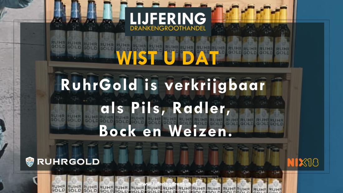 Wist u dat? RuhrGold is verkrijgbaar als Pils, Radler, Bock en Weizen! #Ruhrgold