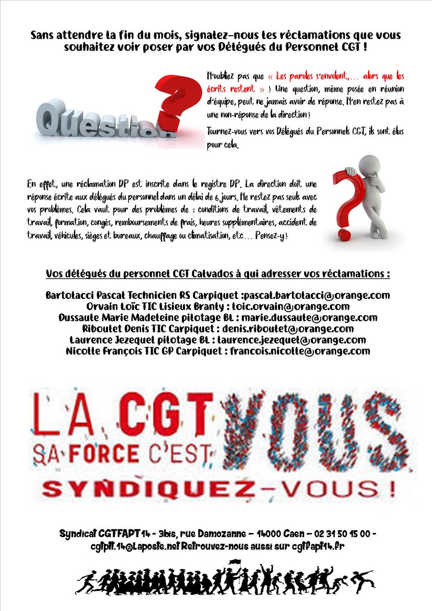 CGTFAPT14's tweet photo. Le dernier tract DP de l'UI

#CGTFAPT14 #CGT #FAPT #CGTFAPT
#Orange #UI
#OnLacheRien
#DP #CR #Tract https://t.co/uxothLnfDi