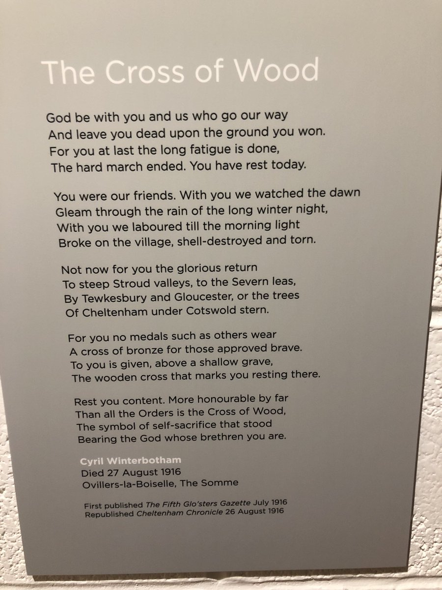 For you no medals such as others wear ... more honourable by far than all the Orders is the Cross of Wood