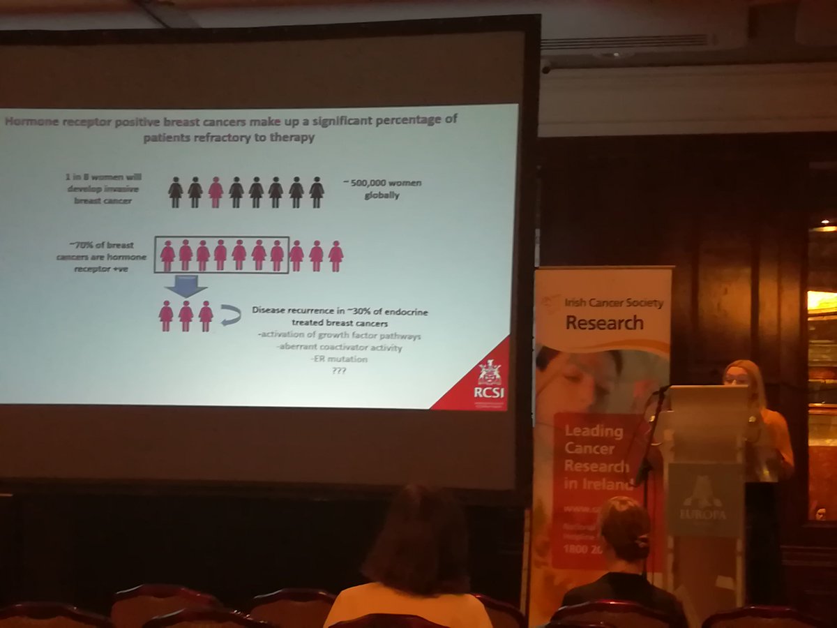 GillMooreBirch's tweet photo. Well done Rachel Bleach!! Great presentation on exciting research from the McIlroy Lab. Voting in this session is going to be difficult! @marie_mcilroy @RCSI_Research @RCSI_Irl @News_IACR https://t.co/9CwSjaIO1w